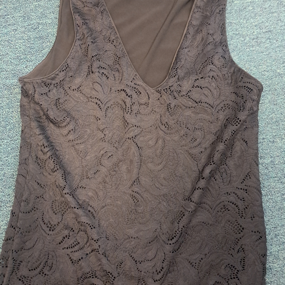 White House Black Market Black Lace Blouse